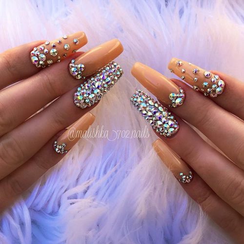 Sparkling Ballerina Nail Designs with Stones Picture 6