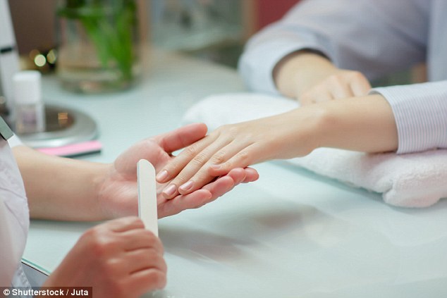 Regular treatments with a nail technician can help restore nails that no longer look their best after acrylic nails have been removed (stock image)