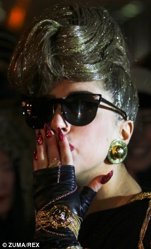 Gifted and talon-ted: Lady Gaga shows off her fashionable manicure