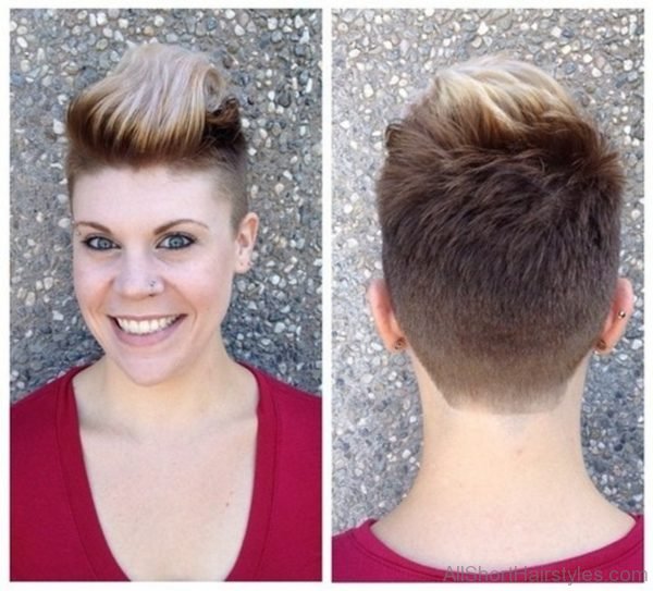 Two Tone Pixie Haircut for Women