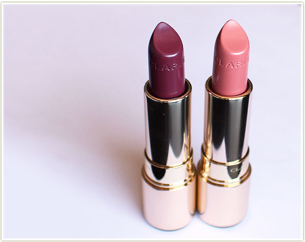 Clarins Joli Rouge Lipsticks in Soft Plum and Rosy Nude