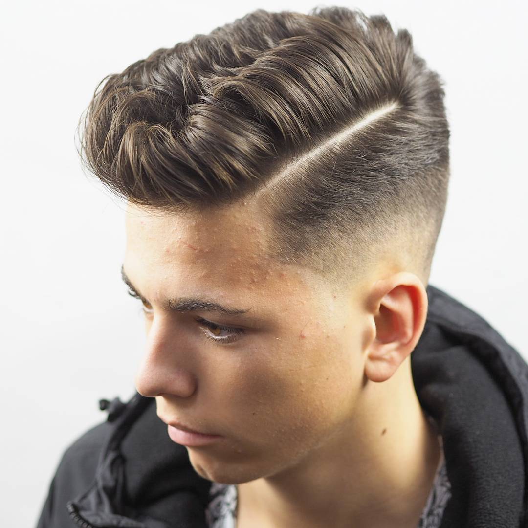 Side part haircut for guys that have thick hair