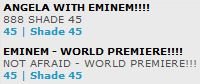 Запись Shade45 Angela with Eminem/World Premiere - Not Afraid